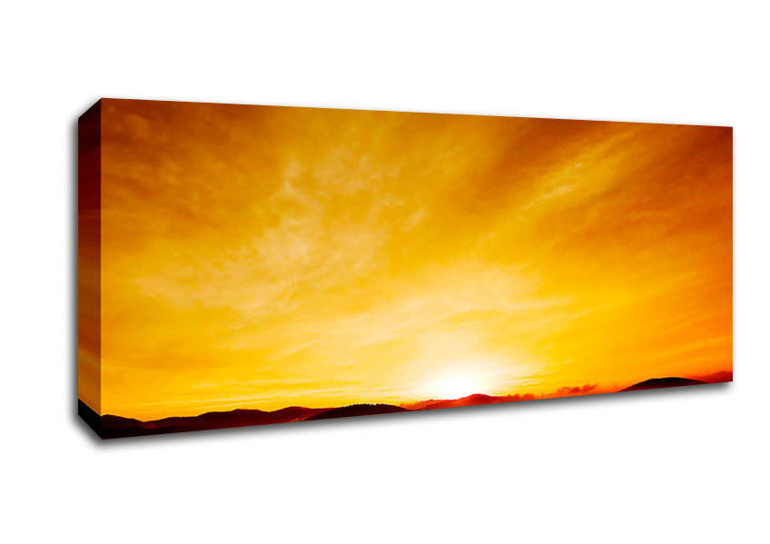 Picture of Misty Morning Sunrise Panoramic Canvas Wall Art