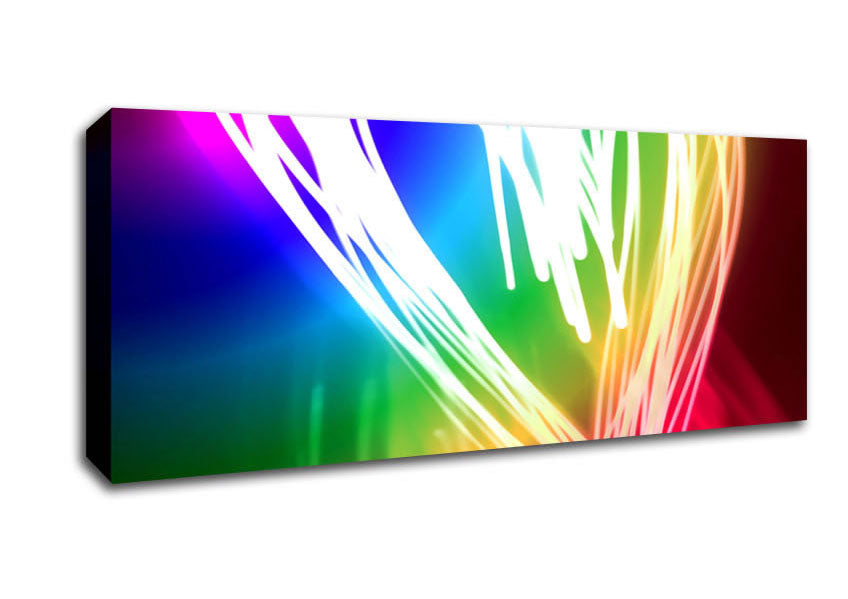 Picture of Neon Heart Panoramic Canvas Wall Art