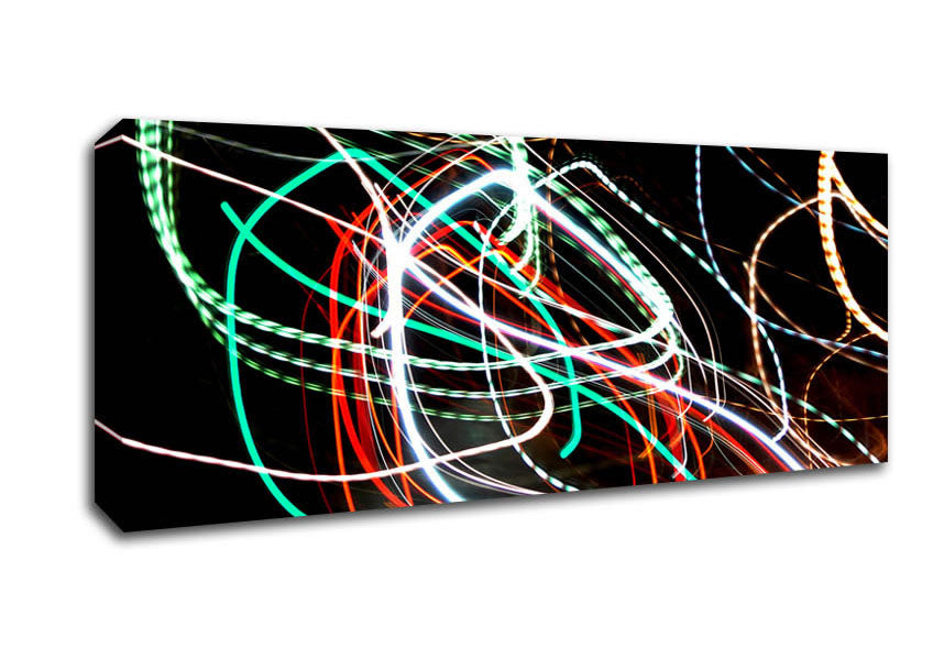 Picture of Neon Rainbow Panoramic Canvas Wall Art