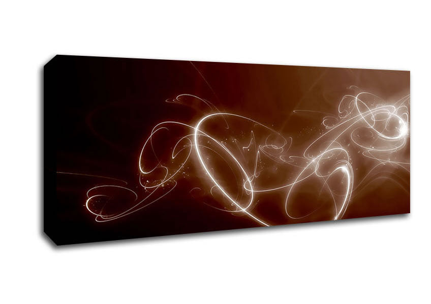 Picture of Neon Trail Chocolate Panoramic Canvas Wall Art