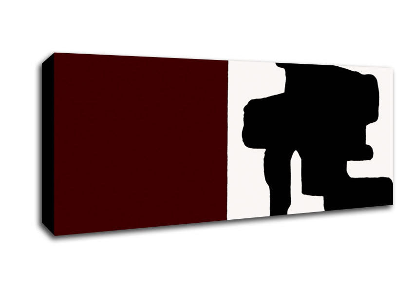 Picture of Oblong Maroon Panoramic Canvas Wall Art