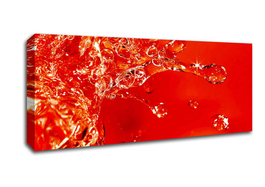 Picture of Orange Water Splash Panoramic Canvas Wall Art