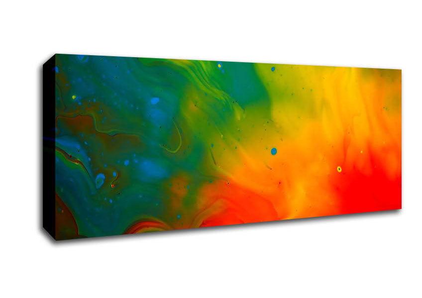 Picture of Paint Flames Panoramic Canvas Wall Art