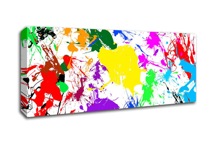 Picture of Paint Splatter Panoramic Canvas Wall Art
