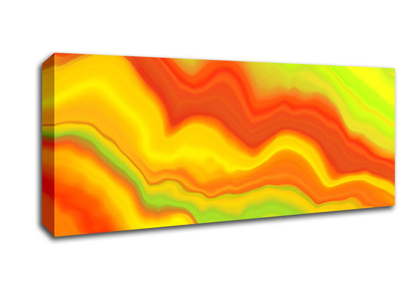 Picture of Paint Waves Panoramic Canvas Wall Art