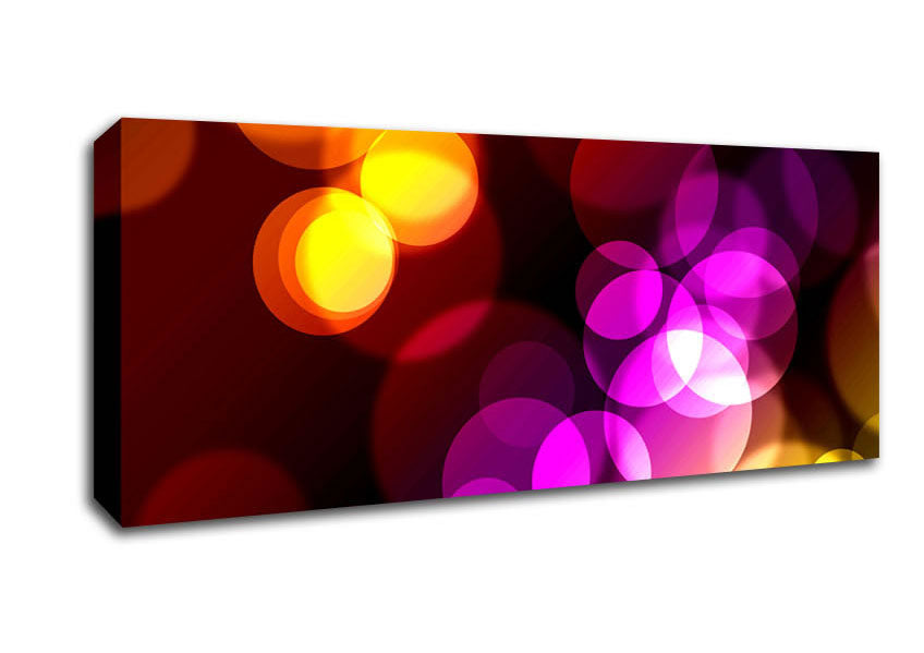 Picture of Psychedelic Spotlights Panoramic Canvas Wall Art