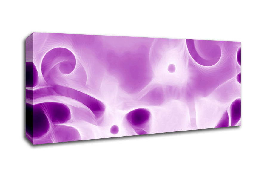 Picture of Psychedelic Garden Purple Panoramic Canvas Wall Art