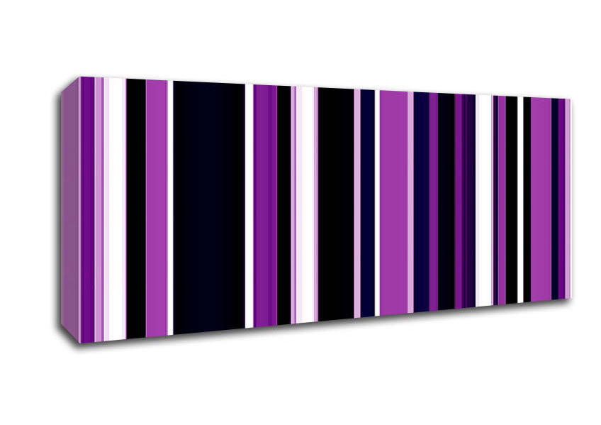 Picture of Purple Stripes Panoramic Canvas Wall Art