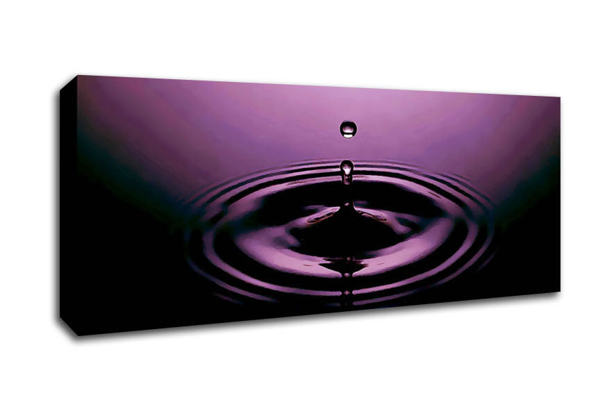 Picture of Purple Water Droplet Panoramic Canvas Wall Art
