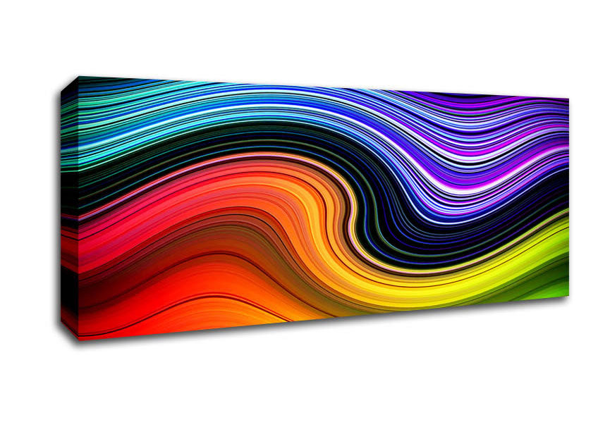 Picture of Rainbow Flow Panoramic Canvas Wall Art