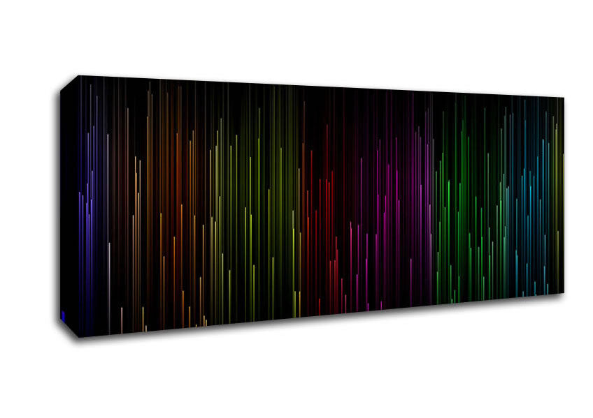 Picture of Rainbow Lines Panoramic Canvas Wall Art