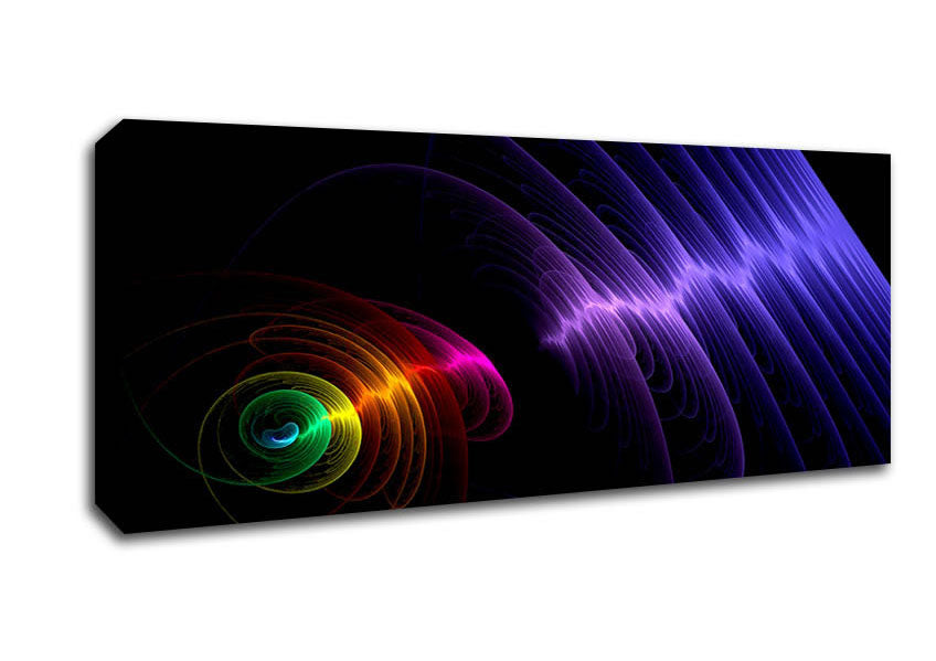 Picture of Rainbow Ripple Panoramic Canvas Wall Art