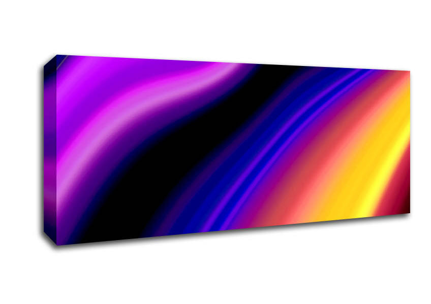 Picture of Rainbow Smears Panoramic Canvas Wall Art