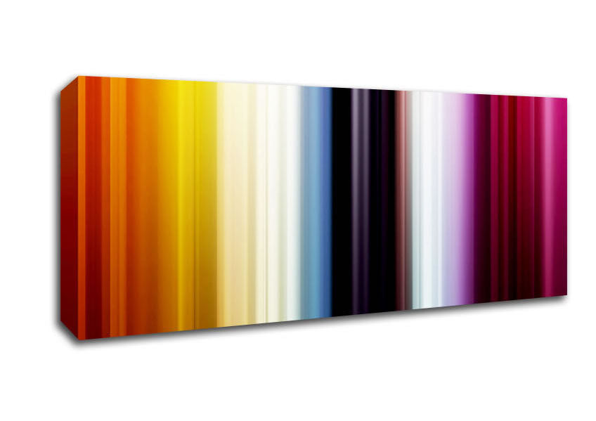Picture of Rainbow Stripes Panoramic Canvas Wall Art