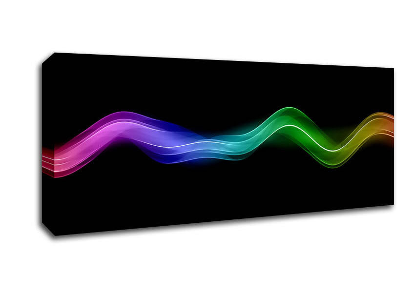 Picture of Rainbow Wave Panoramic Canvas Wall Art