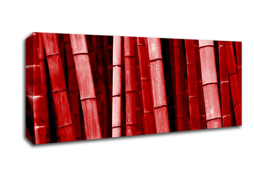 Picture of Red Bamboo Panoramic Canvas Wall Art