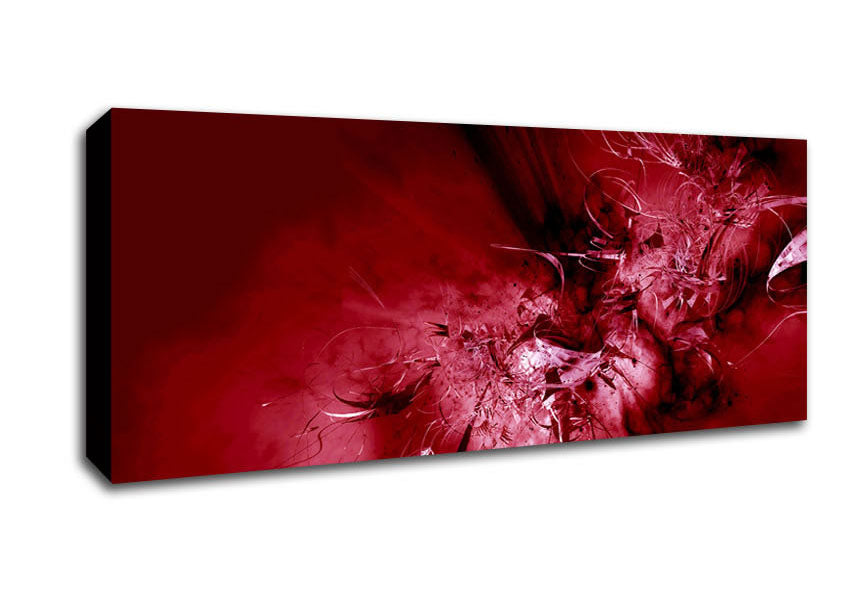 Picture of Red Broken Glass Panoramic Canvas Wall Art