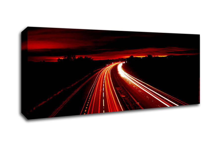 Picture of Red Fire Road Panoramic Canvas Wall Art
