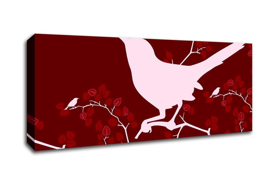Picture of Red Humming Bird Panoramic Canvas Wall Art