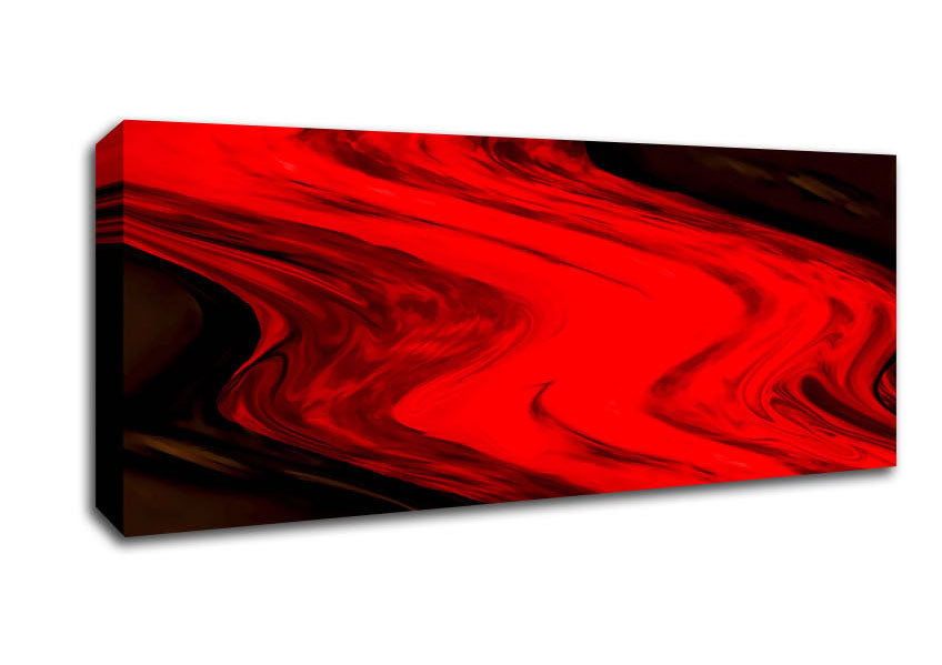Picture of Red Lava River Panoramic Canvas Wall Art