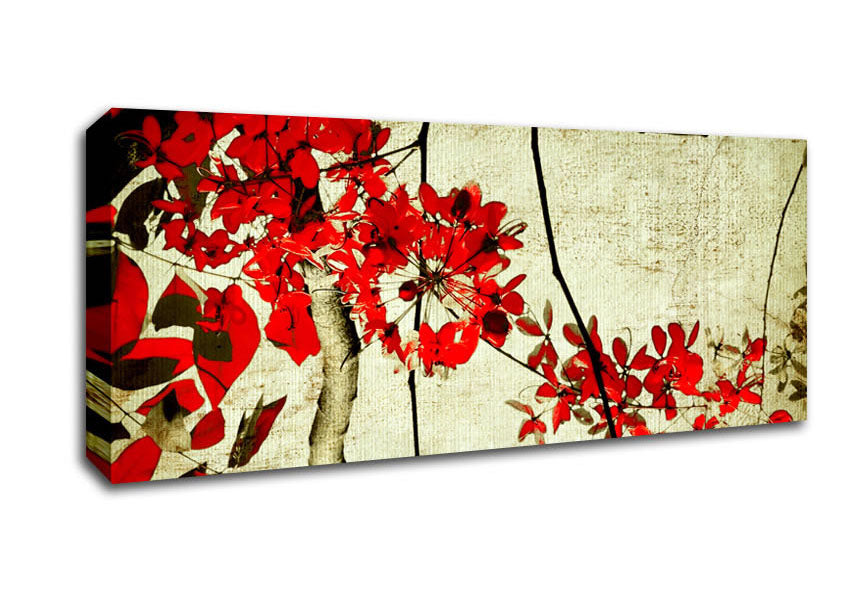 Picture of Red Leaf Skies Panoramic Canvas Wall Art