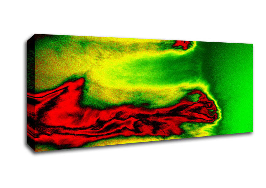 Picture of Red Liquid Lava Panoramic Canvas Wall Art