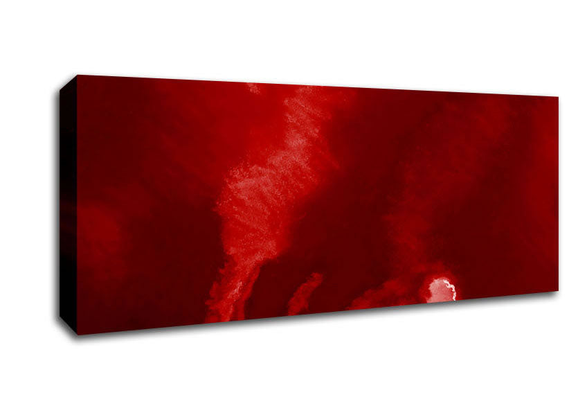 Picture of Red Shock Wave Panoramic Canvas Wall Art