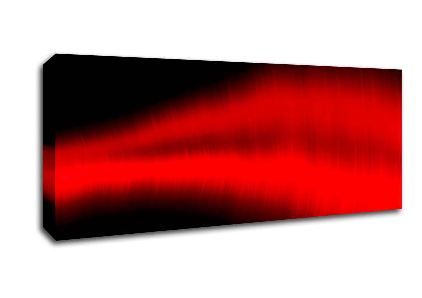 Picture of Red Sound Waves Panoramic Canvas Wall Art