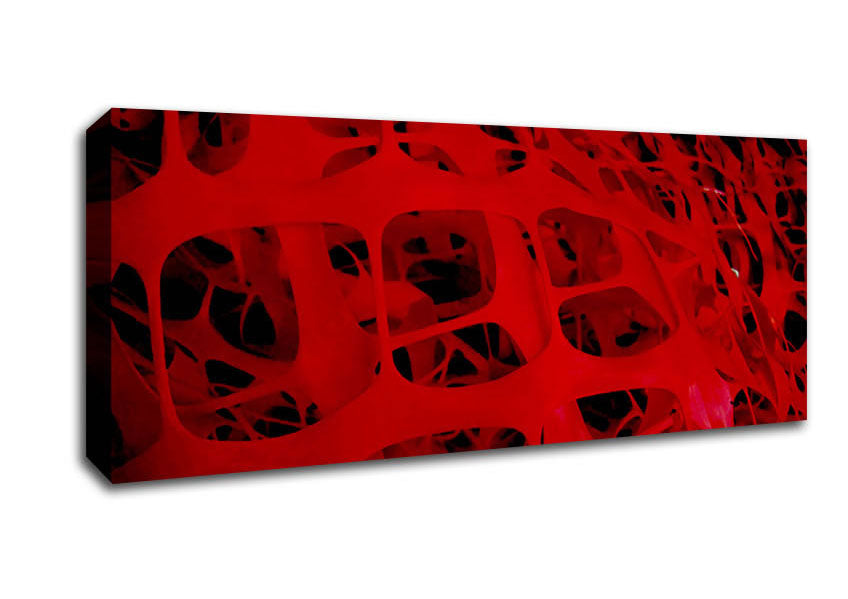 Picture of Red Squares Panoramic Canvas Wall Art