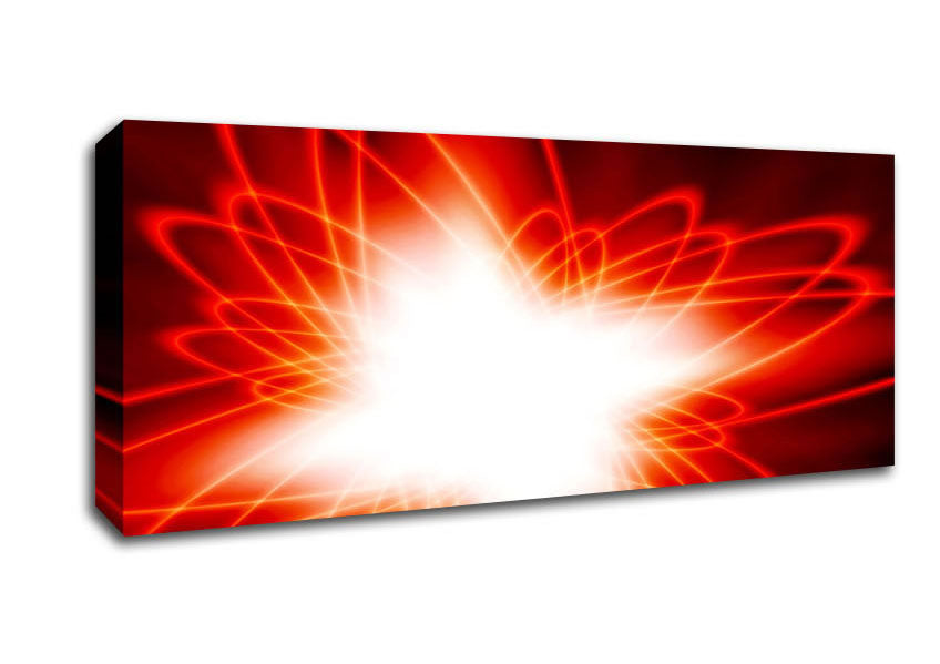 Picture of Red Star Explosion Panoramic Canvas Wall Art