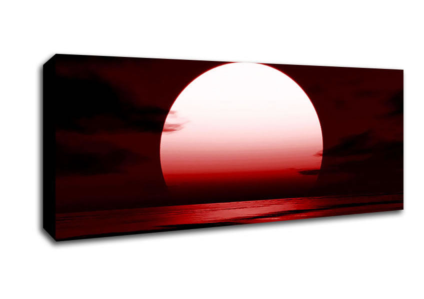 Picture of Red Sun Glory Panoramic Canvas Wall Art