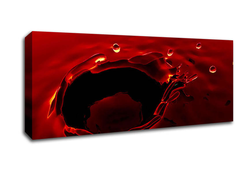 Picture of Red Water Splash Panoramic Canvas Wall Art