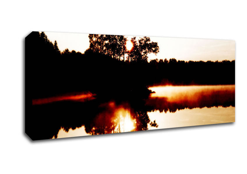 Picture of River Reflections Panoramic Canvas Wall Art