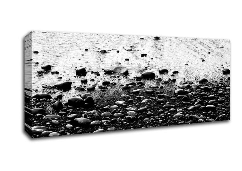 Picture of Seashore Pebbles Panoramic Canvas Wall Art