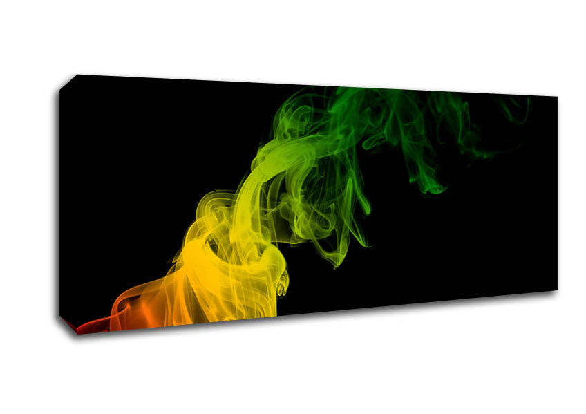 Picture of Smoke Twist Rainbow Panoramic Canvas Wall Art