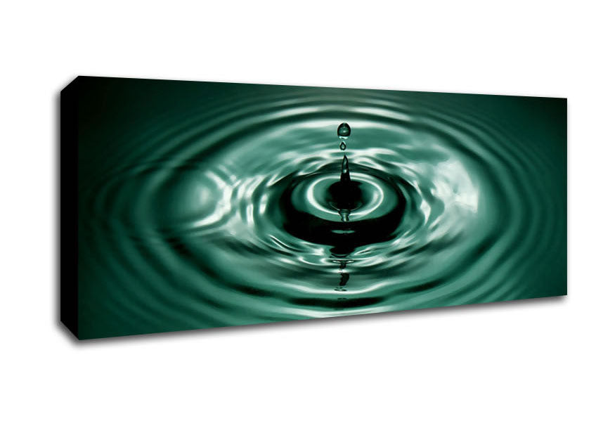 Picture of Splash Emerald Panoramic Canvas Wall Art