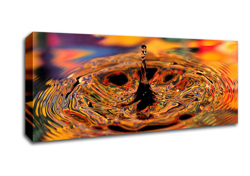 Picture of Splash Golden Panoramic Canvas Wall Art