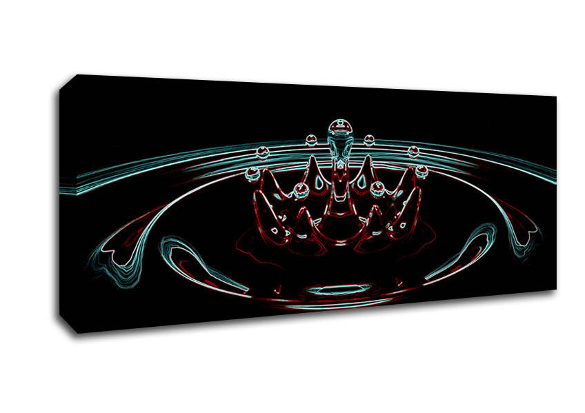 Picture of Splash Red Panoramic Canvas Wall Art