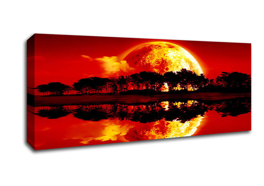Picture of Sunset Siren Panoramic Canvas Wall Art