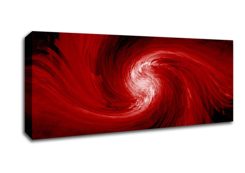 Picture of Swirls Of Time Red Panoramic Canvas Wall Art