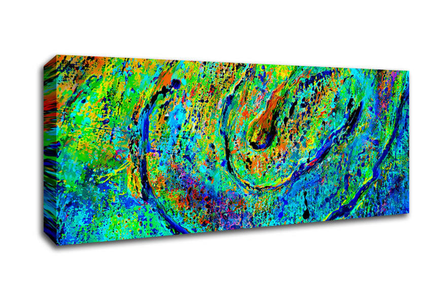 Picture of The Journey Green Panoramic Canvas Wall Art