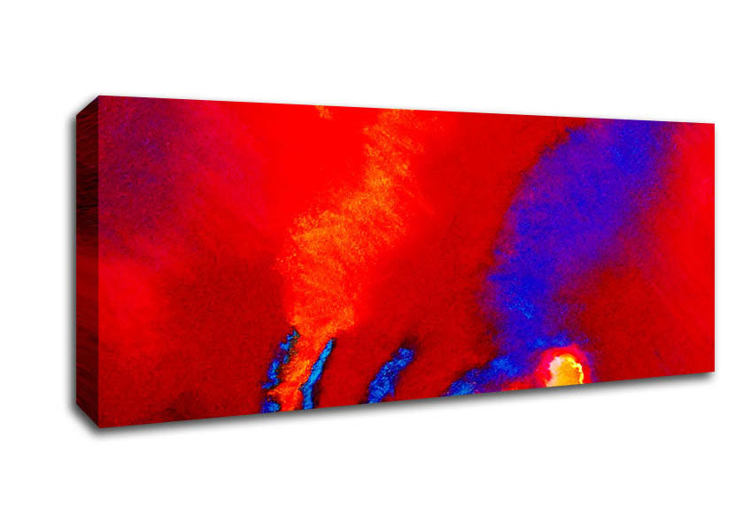 Picture of Vibrant Blue Shock Wave Panoramic Canvas Wall Art
