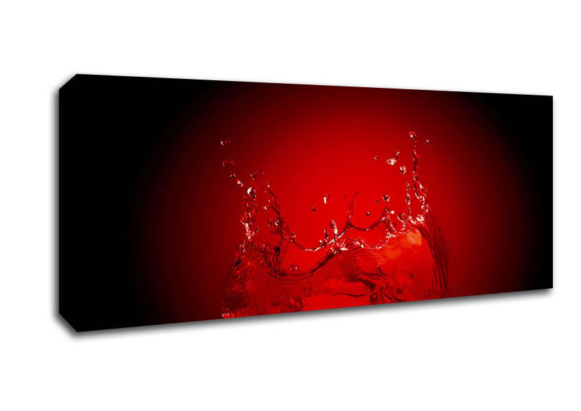 Picture of Water Flame Red Panoramic Canvas Wall Art