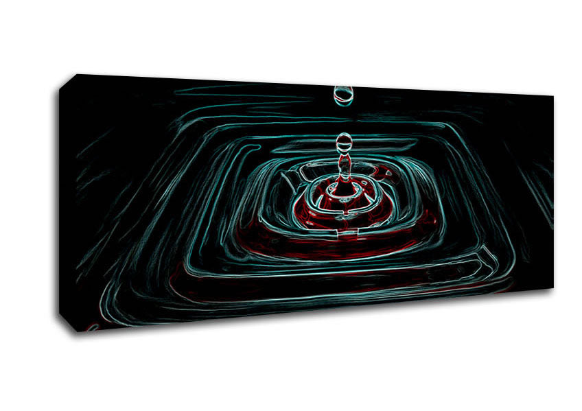 Picture of Water Squares Panoramic Canvas Wall Art