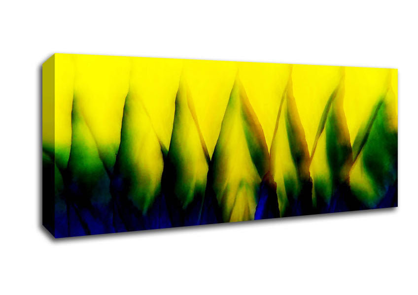 Picture of Yellow Takes Blue Panoramic Canvas Wall Art