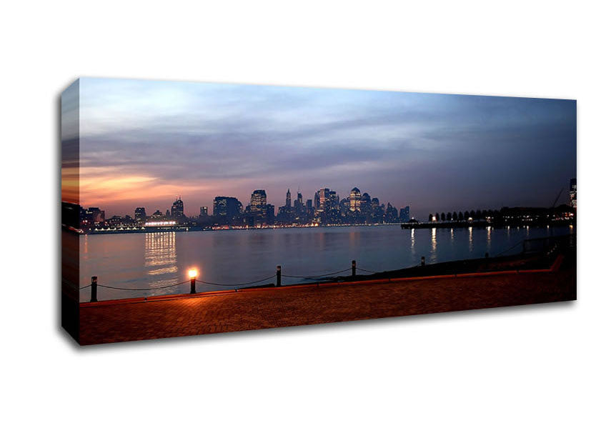 Picture of City Across The Water Panoramic Canvas Wall Art