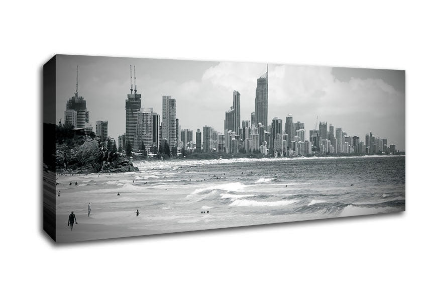 Picture of City Beach Panoramic Canvas Wall Art