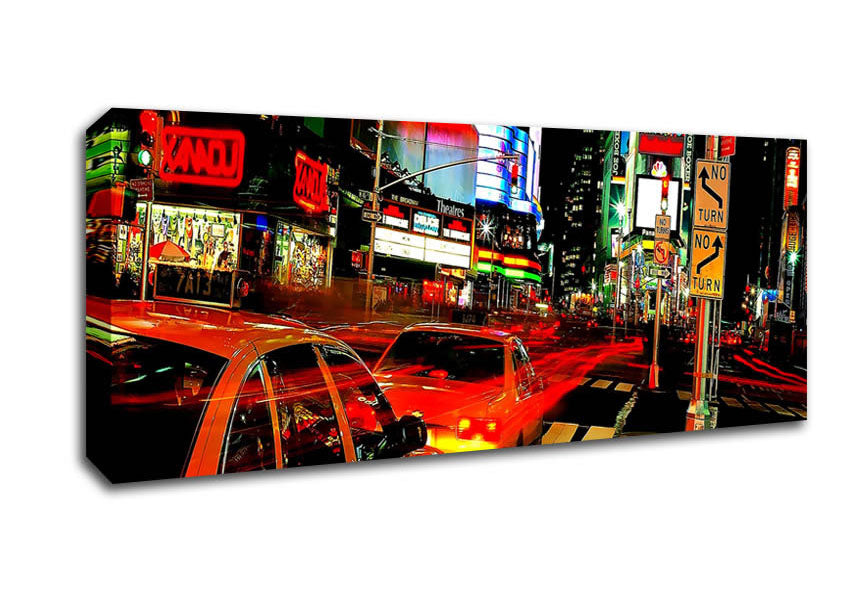 Picture of New York City Lights Panoramic Canvas Wall Art