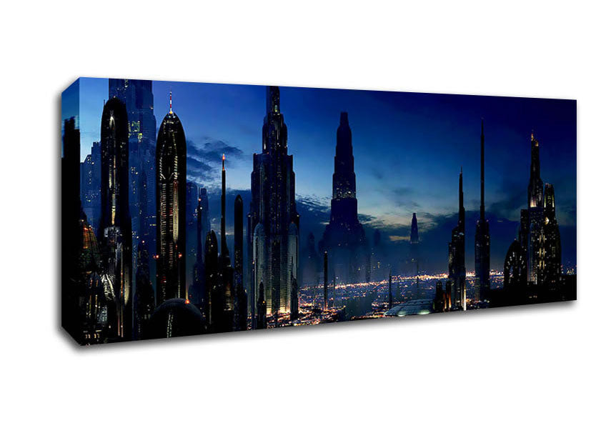 Picture of City Of The Future Panoramic Canvas Wall Art