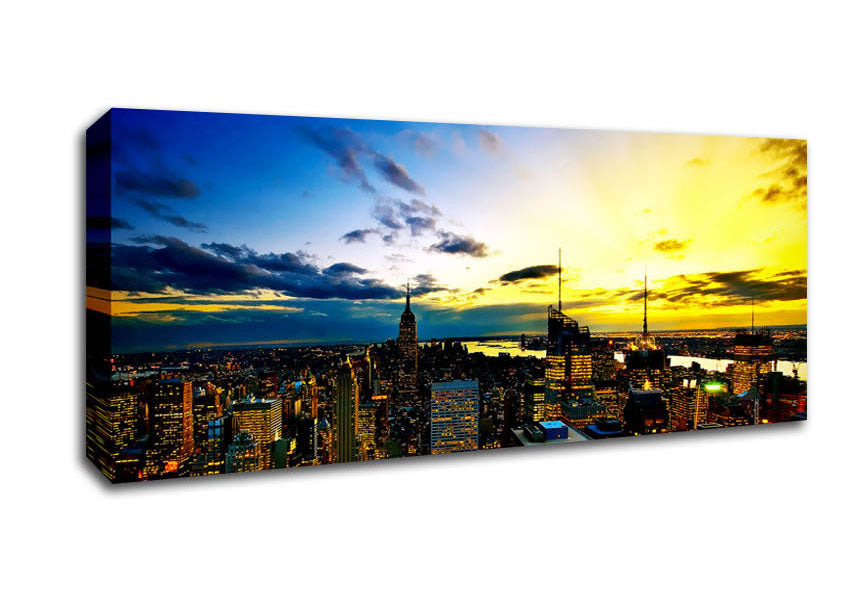 Picture of City Of The Golden Sun Panoramic Canvas Wall Art